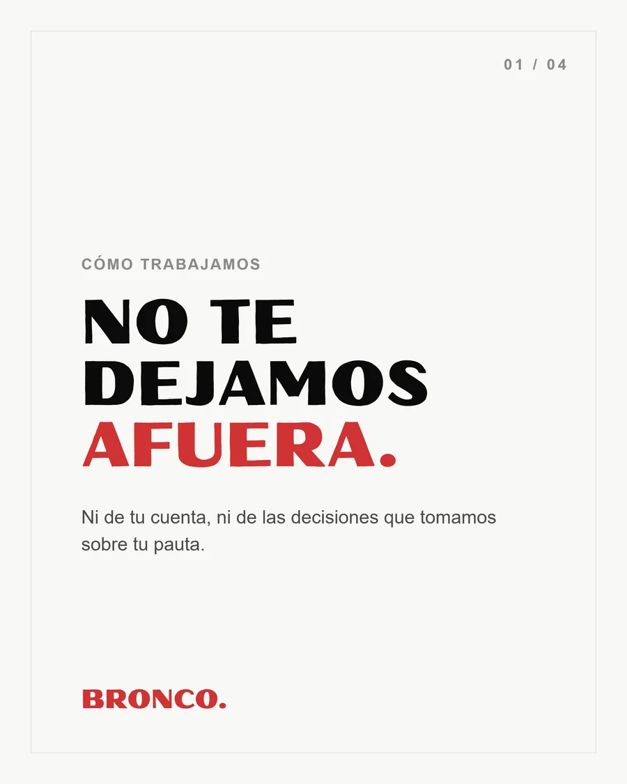 Slide 1 de 4: Cómo trabajamos, no te dejamos afuera